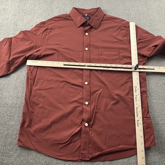 UNTUCKit Shirt Adult Extra Large Red Button Up Long Sleeve Casual Performance - Picture 10 of 14